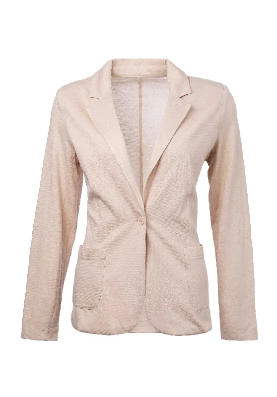 Women's Trendy Casual Outfit Romantic Detailing Jacket  Lej1button Sand