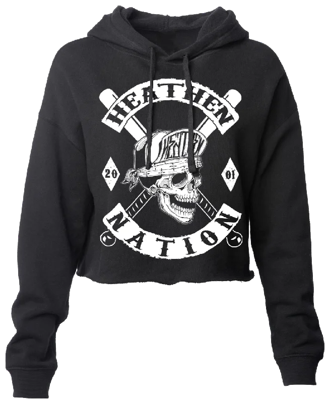 Women's Urban Clothing Fashion Forward Femme Women's Heathen Nation Crop Hoodie