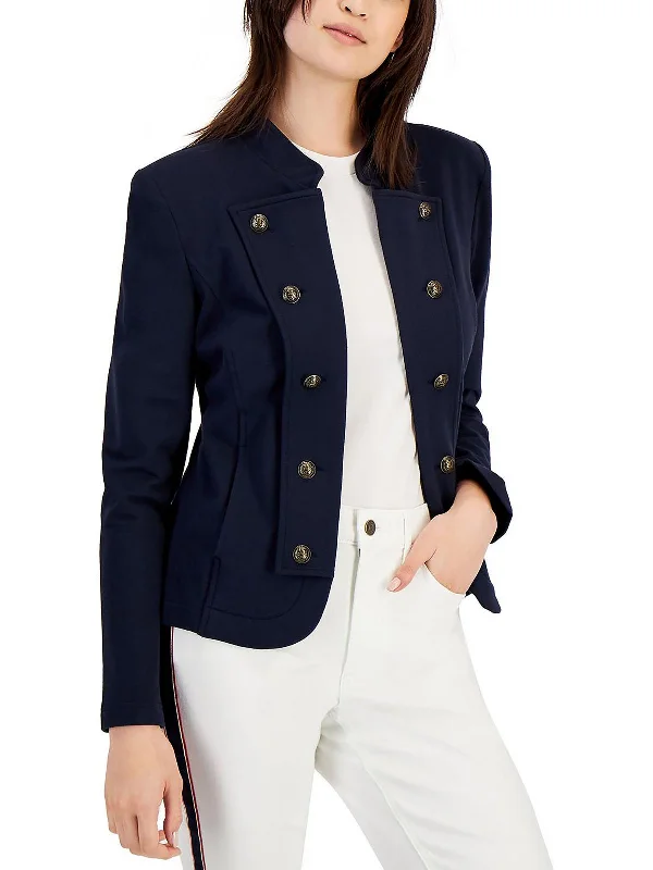 Women's Clothes Huge Discounts This Week Womens Open Front Military Double-Breasted Blazer