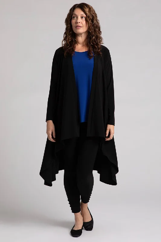 Stylish Women's Apparel Hot Sale Flutter Duster Cardigan | Black