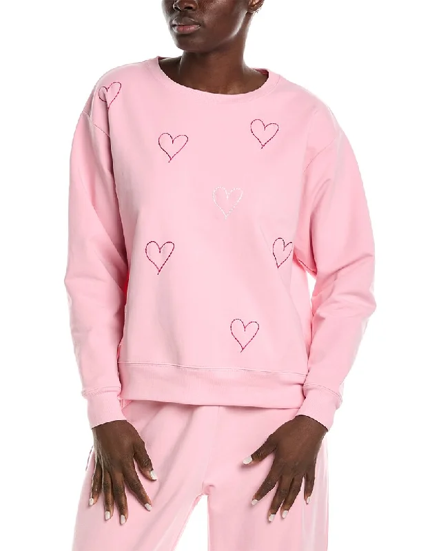 Classic Women's Apparel Lightweight Fabric CHRLDR Heart Stitch Sweatshirt