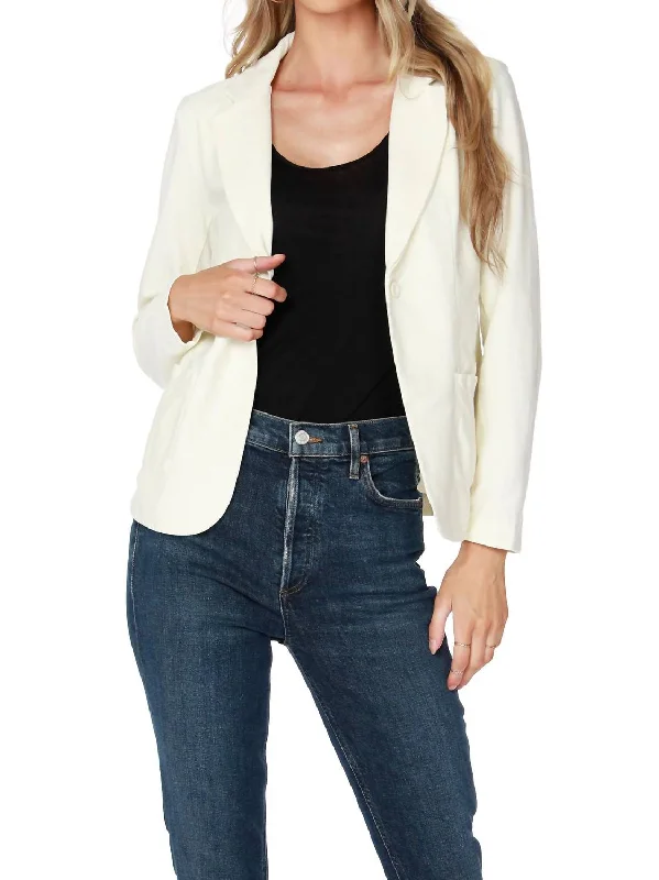 Women's High-Fashion Garments Find Your Unique Flair Knit Twill Blazer In Rustic