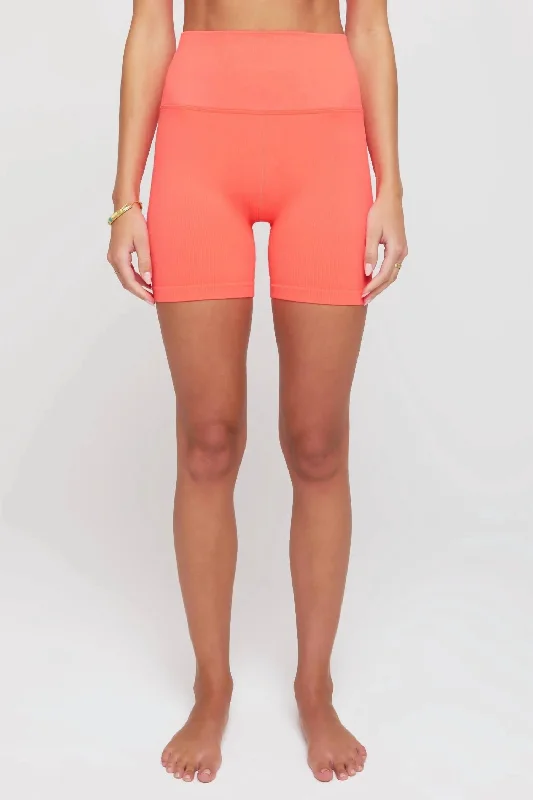 Women's Workout Clothing Exclusive Discounts Soak In The Sun Biker Short In Orange