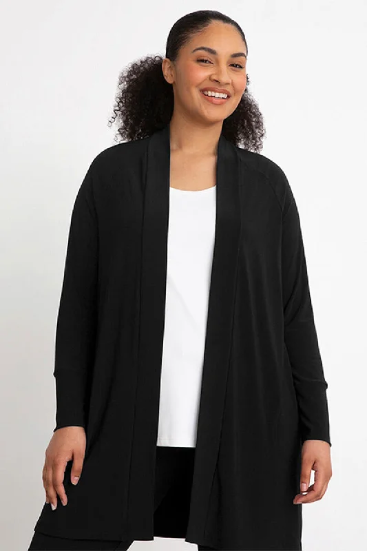 Classic Women's Apparel Holiday Attire Sale Everyday Cardigan Long | Black