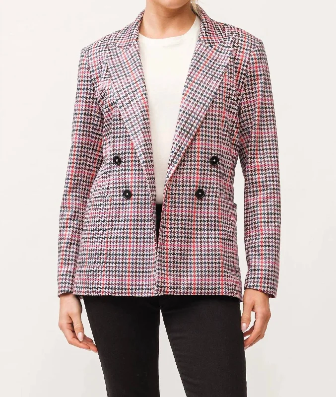 Women's Classic Attire The Good Stuff Elfi Blazer In Houndstooth