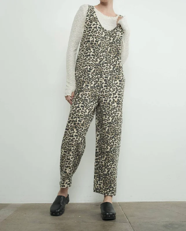 Modern Women's Clothes Style Breakthroughs Leopard Print Jumpsuit In Brown Multi