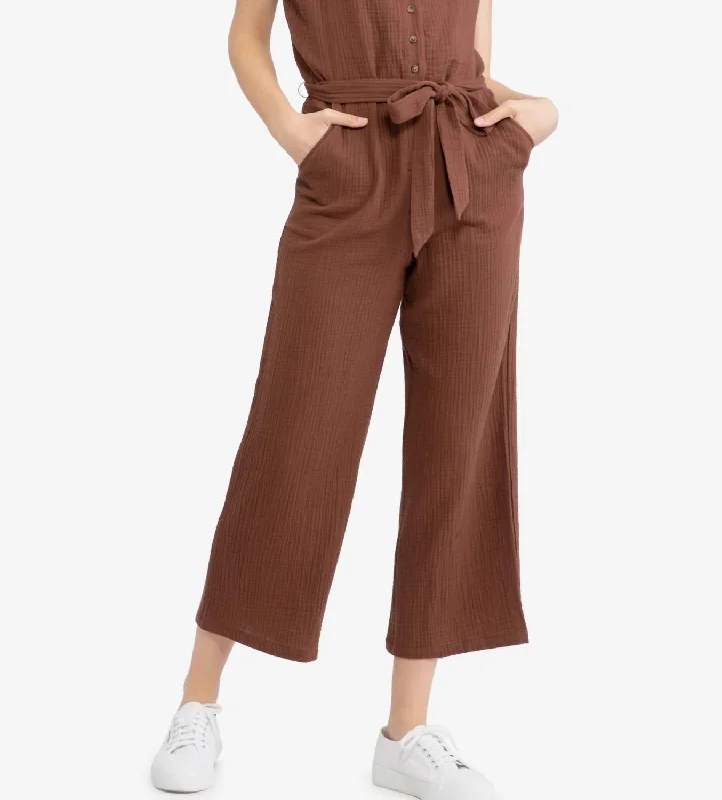 Women's Outdoor Attire Minimalist Chic Sand Dunes Jumpsuit In Rattan