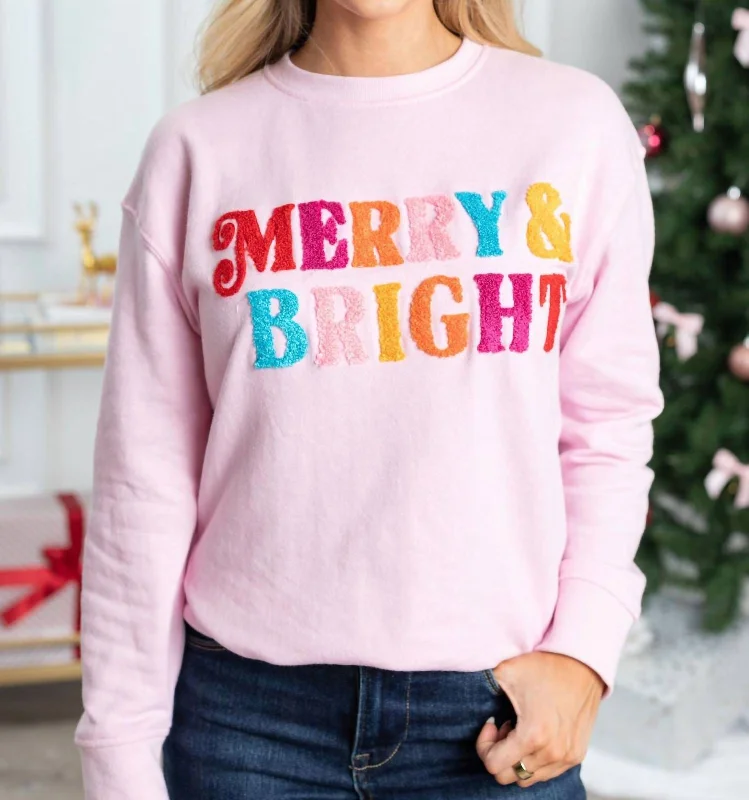 Women's Night-Out Clothes Limited - Edition Drops Merry & Bright Sweatshirt In Pink