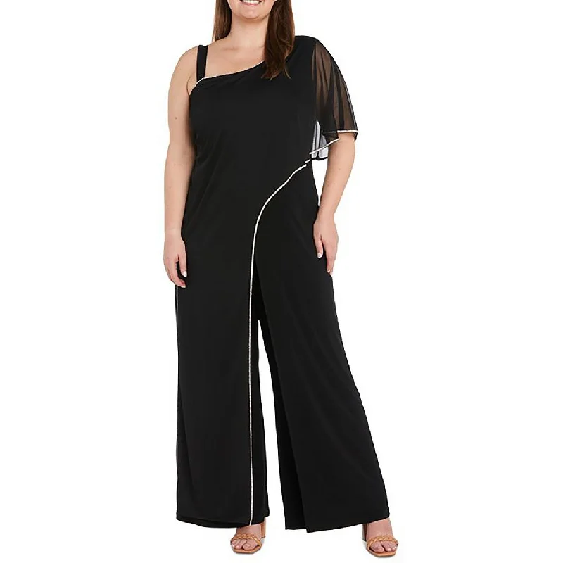 Plus-Size Women's Clothing End-Of-Season Clearance Plus Womens Embellished Polyester Jumpsuit