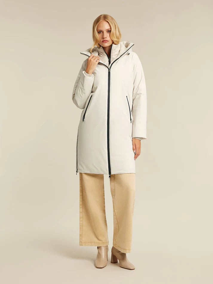 Charming Everyday Clothing For Women Urban Femme Streetwear Beaumont Haven Kit White/Grey Raincoat