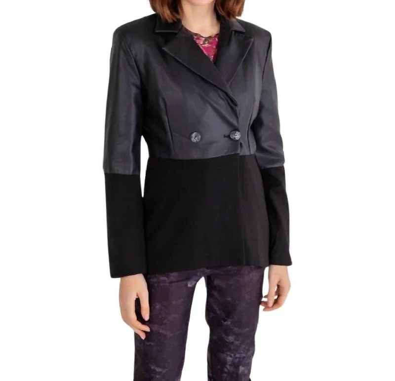 Women's Charming Outfit For Events Style Upgrade Shimmer Chic Jacket In Black