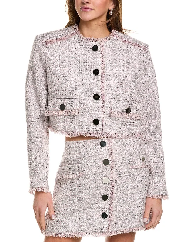 Women's Chic Outfit Winter Warm - Up Sale TOCCIN Lainey Cropped Tweed Jacket