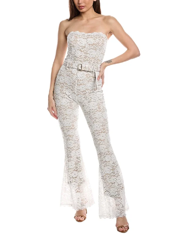 Vintage-Inspired Women's Apparel Chic And Edgy Generation Love Elyssa Stretch Lace Jumpsuit