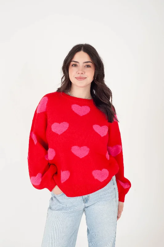 Women's Tops And Clothing Polished Finish Katrina Heart Sweater