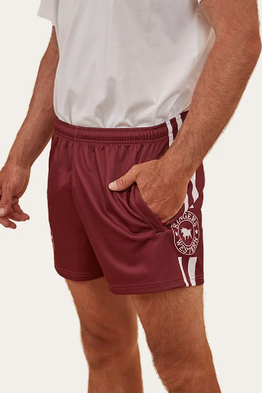 Affordable Women's Apparel Father'S Day Deals Ringers Footy Shorts - Burgundy