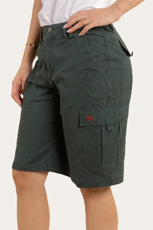 Women's Vintage Garments Mid - Week Surprise Clearwater Womens Ripstop Work Short - Forest