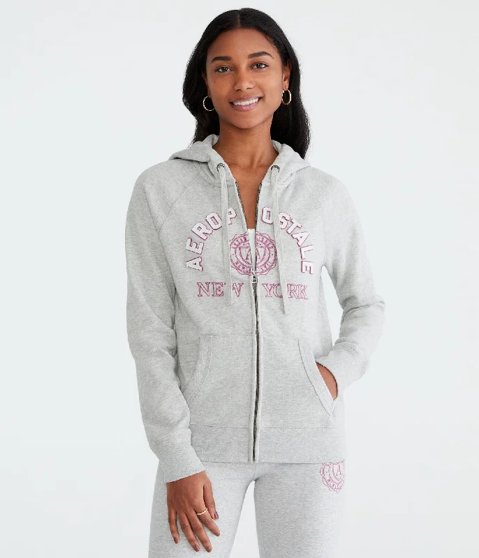 Women's Clothes For Work Final Clearance Aeropostale New York Crest Full-Zip Hoodie