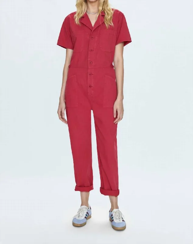 Women's Night-Out Clothes Get The Latest Trends Grover Jumpsuit In Rouge