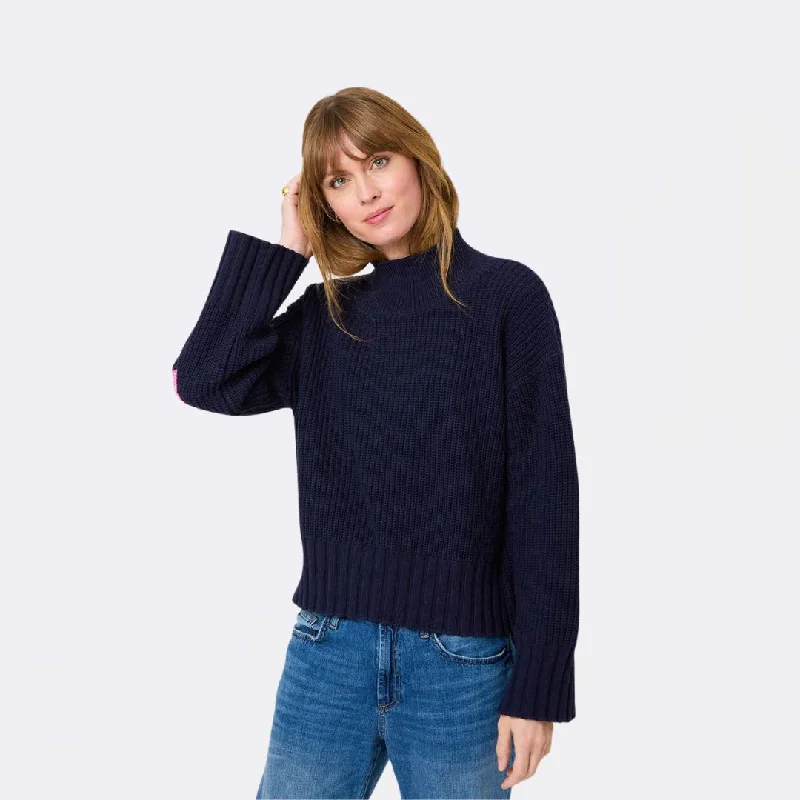 Vintage-Inspired Women's Clothes Everyday Wear Marlowe Zero Waste Sweater (Indigo)