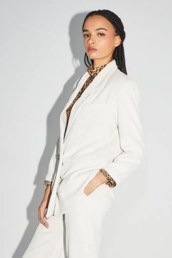 Women's Active Garments For Workouts Exclusive Discount Imprevu Velour Cote Vintage Cream Blazer