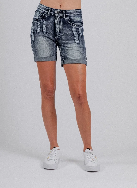 Women's Holiday Clothing Flash Sale Starts Mi Moso Boyfriend Short Blue