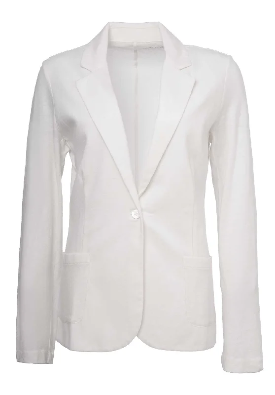 Women's Contemporary Clothing Trendy Women’S Wear Jacket 005-fve046 Blanc-Lait