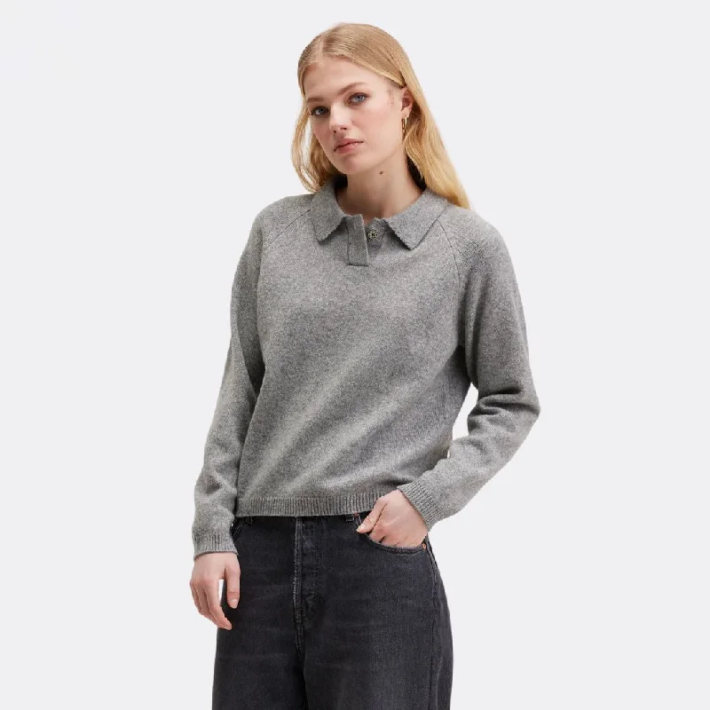 Affordable Women's Outfit Classic Charm Amerty Sweater (Heather Grey)