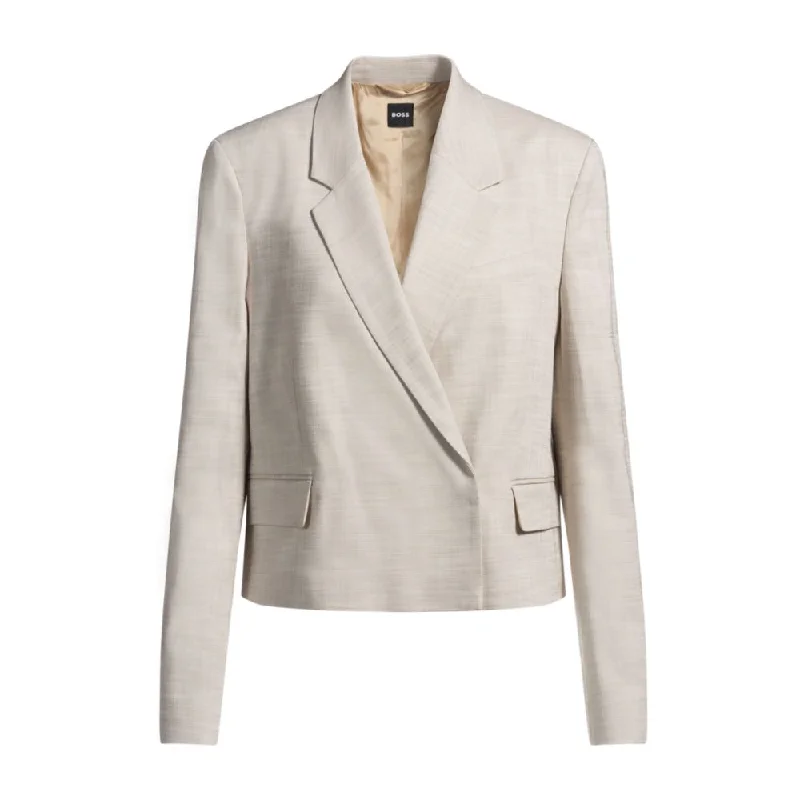 Women's Fashion-Forward Apparel Additional Time-Limited Offers Regular-fit blazer in melange stretch fabric