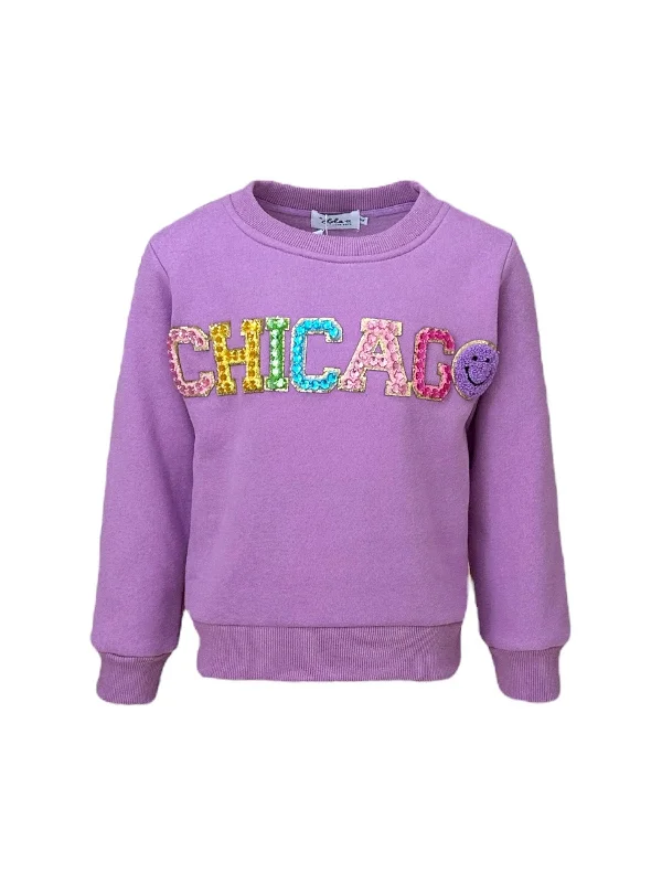 Women's High-Fashion Garments Feminine Elegant Women's Chicago Gem Sweatshirt - Lavender