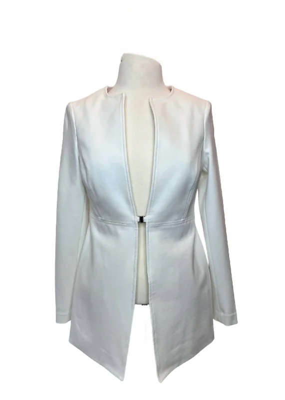 Women's Outerwear Apparel Exclusive Discounts Women's Jewel Neck Jacket In Cream