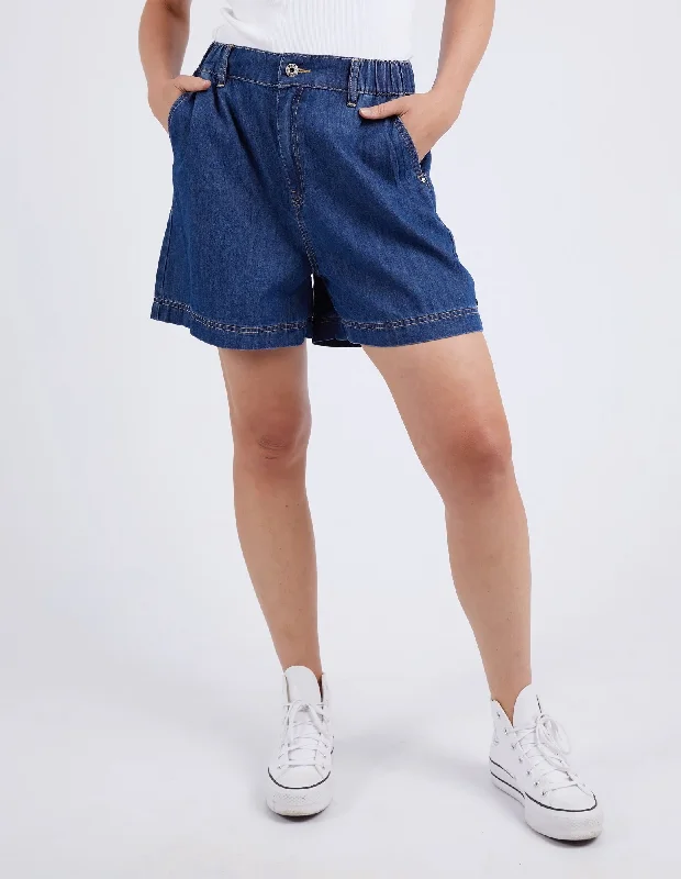 Women's Comfortable Lounge Garments Summer Splash Sale Elm Matilda Denim Short Dark Blue