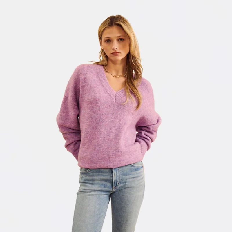 Women's Weekend Outfit Parisian Effortless Chic Style Charlie Sweater (Candy Floss)