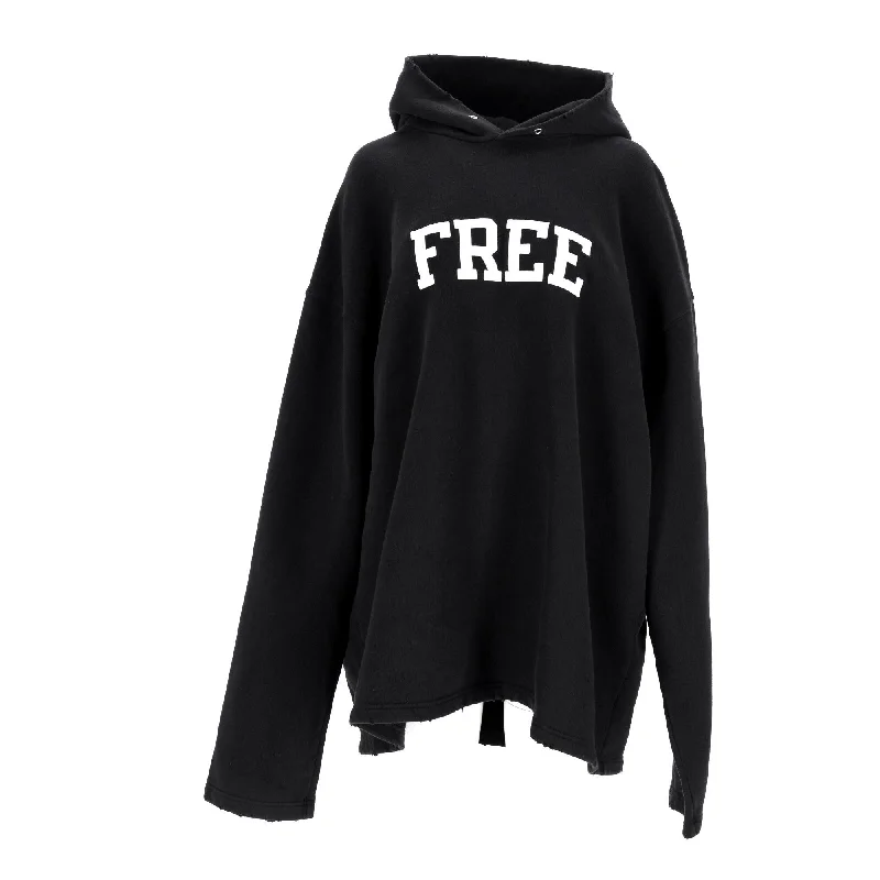 Women's Plus-Size Garments Contemporary Chic Balenciaga Free No Rib Hoodie Black