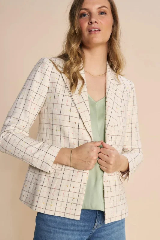 Women's Work Apparel Fashion For Every Occasion Mos Mosh Ecru Betti Laupe Blazer