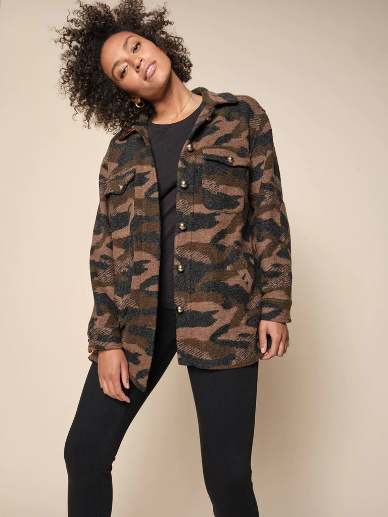 Plus-Size Women's Garments Summer Splash Sale Mos Mosh Vera Camo Jacket