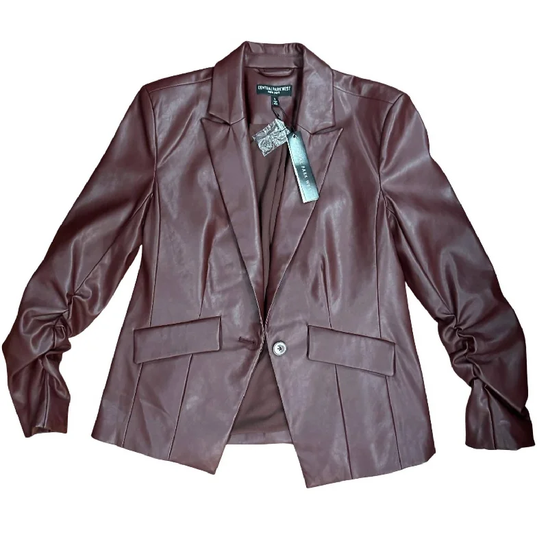 Women's Casual Garments Budget Friendly Women's Wednesday Blazer In Deep Burgundy