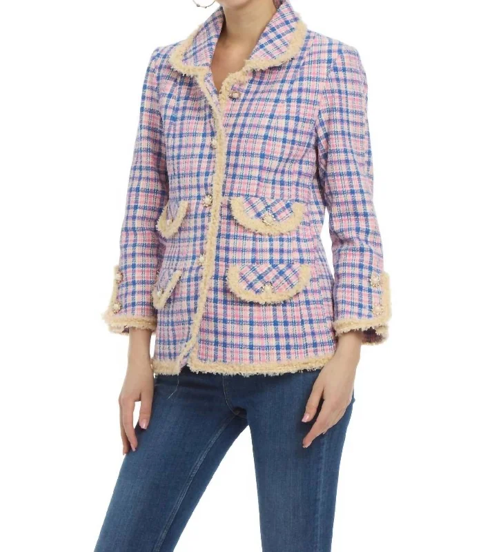 Affordable Women's Garments Discover Promotions Louvre Jacket In Pink/blue