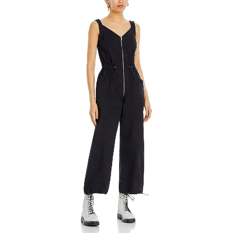 Women's High-Fashion Attire Feminine Elegance Womens Wide Leg Zipper Jumpsuit