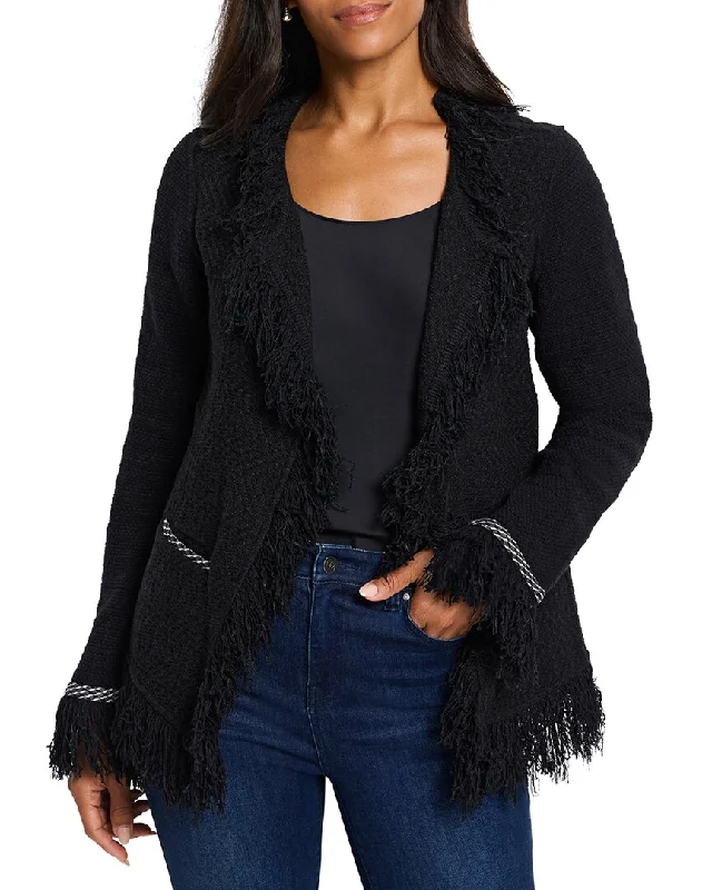 Women's Relaxed Outfit Celebrate With Big Savings NIC+ZOE Statement Fringe Mix Knit Jacket